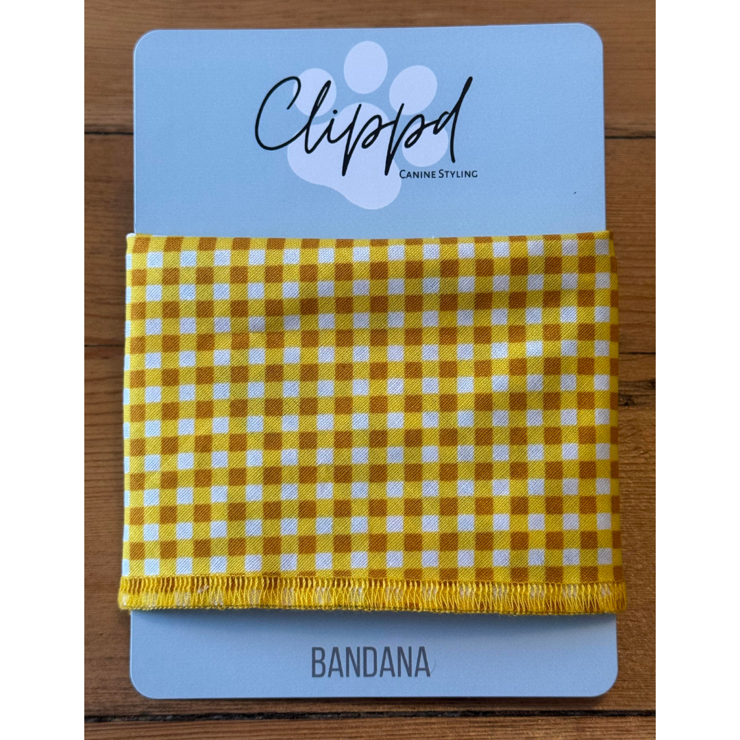 Golden Gingham Bandana