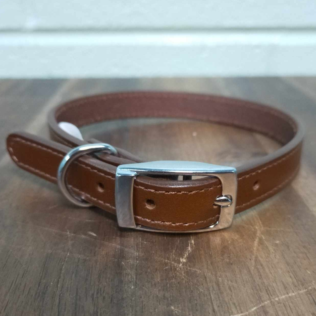 Leather Dog Collar - Brown