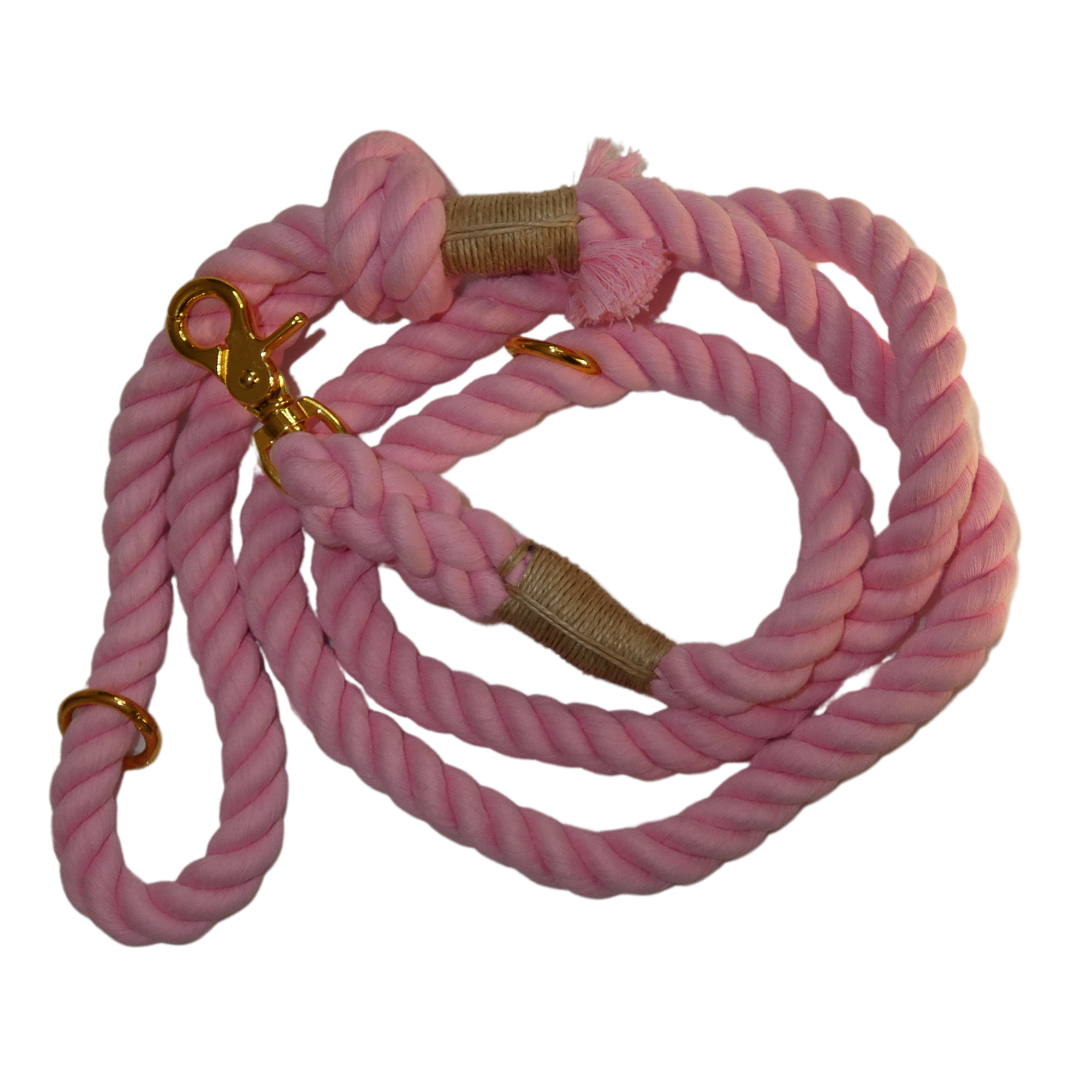 Pink rope leash best sale