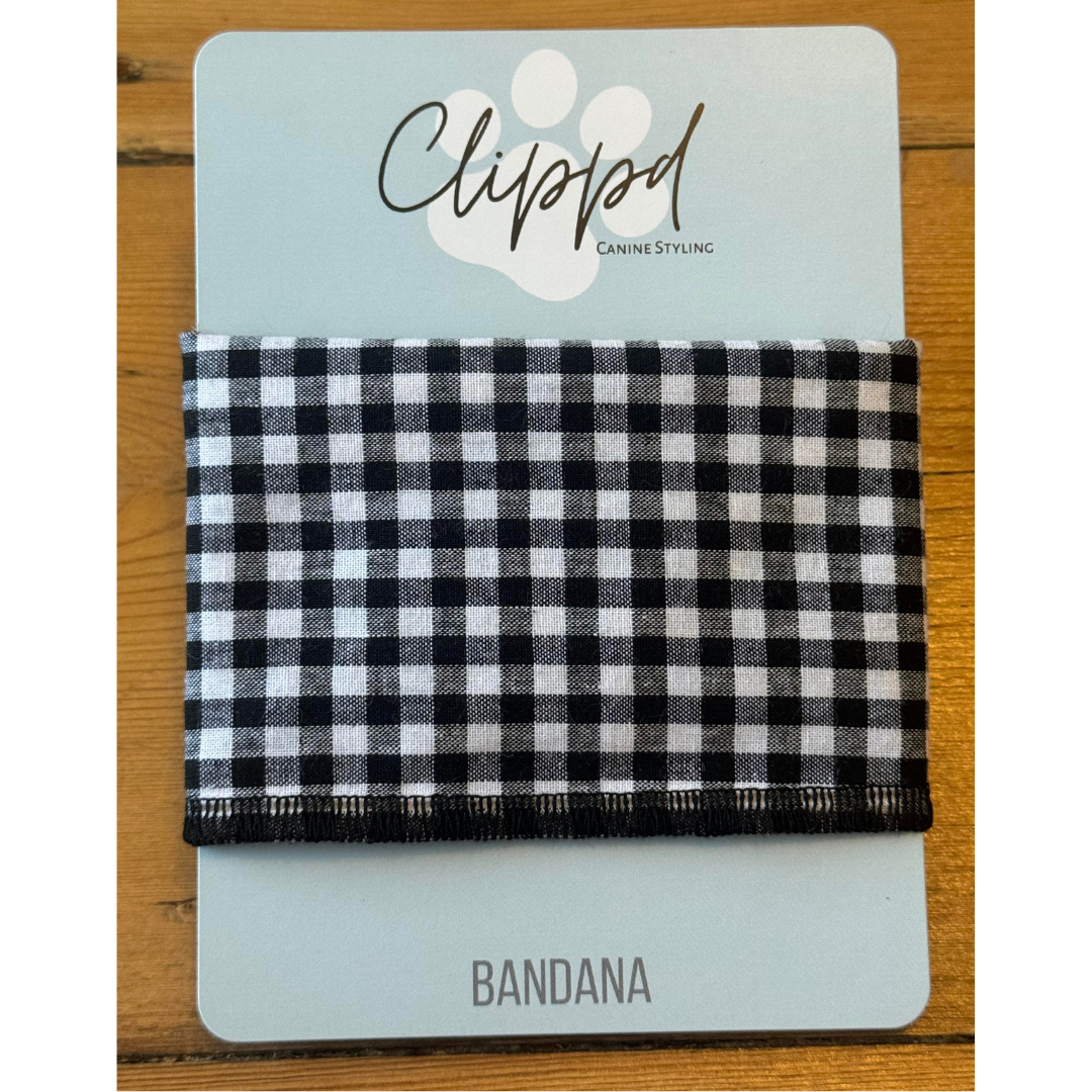 Black Gingham Bandana